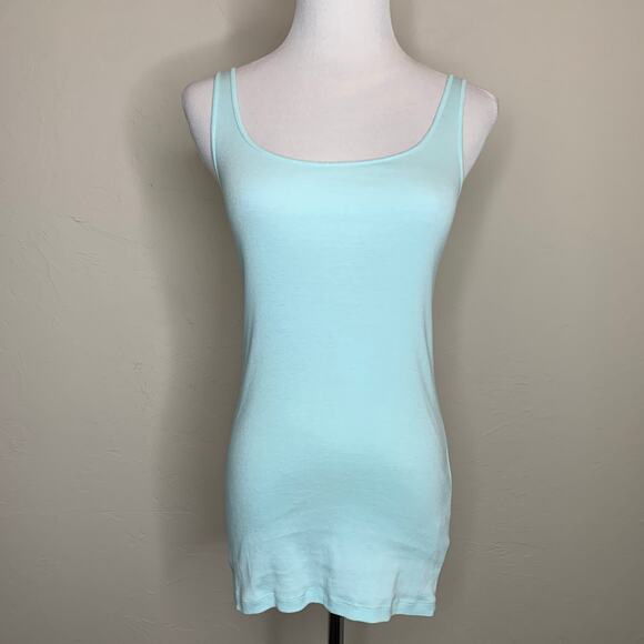 Eileen Fisher Light Mint Green Sz Small Tank Top 100% Organic Cotton - Picture 1 of 9